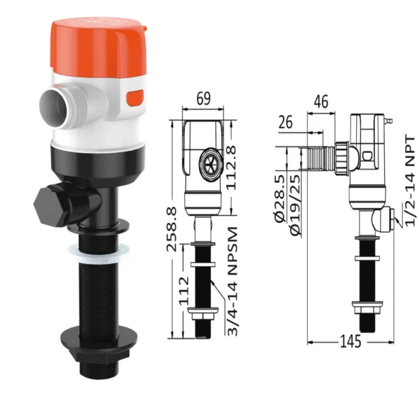 Europump naujos kartos aeratorinis siurblys liwell baitwell rezervuarams