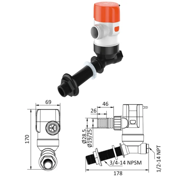 Europump naujos kartos aeratorinis siurblys liwell baitwell rezervuarams