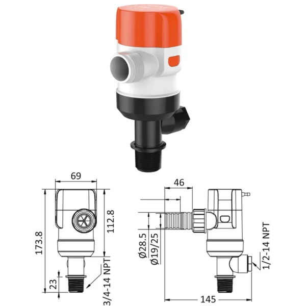 Europump naujos kartos aeratorinis siurblys liwell baitwell rezervuarams