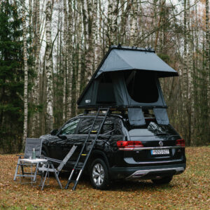 Aliuminio korpuso uždaro tipo automobilio stogo palapinė TIME4ADV (trikampė)